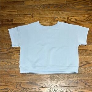 FLX Women's Short-Sleeve Oversized  Crewneck Top - Light Blue